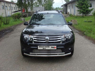 Накладка решётки радиатора 12 мм ТСС для Renault Duster 2011-2015