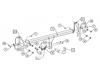 Фаркоп Bosal для BMW X1 2015-2021